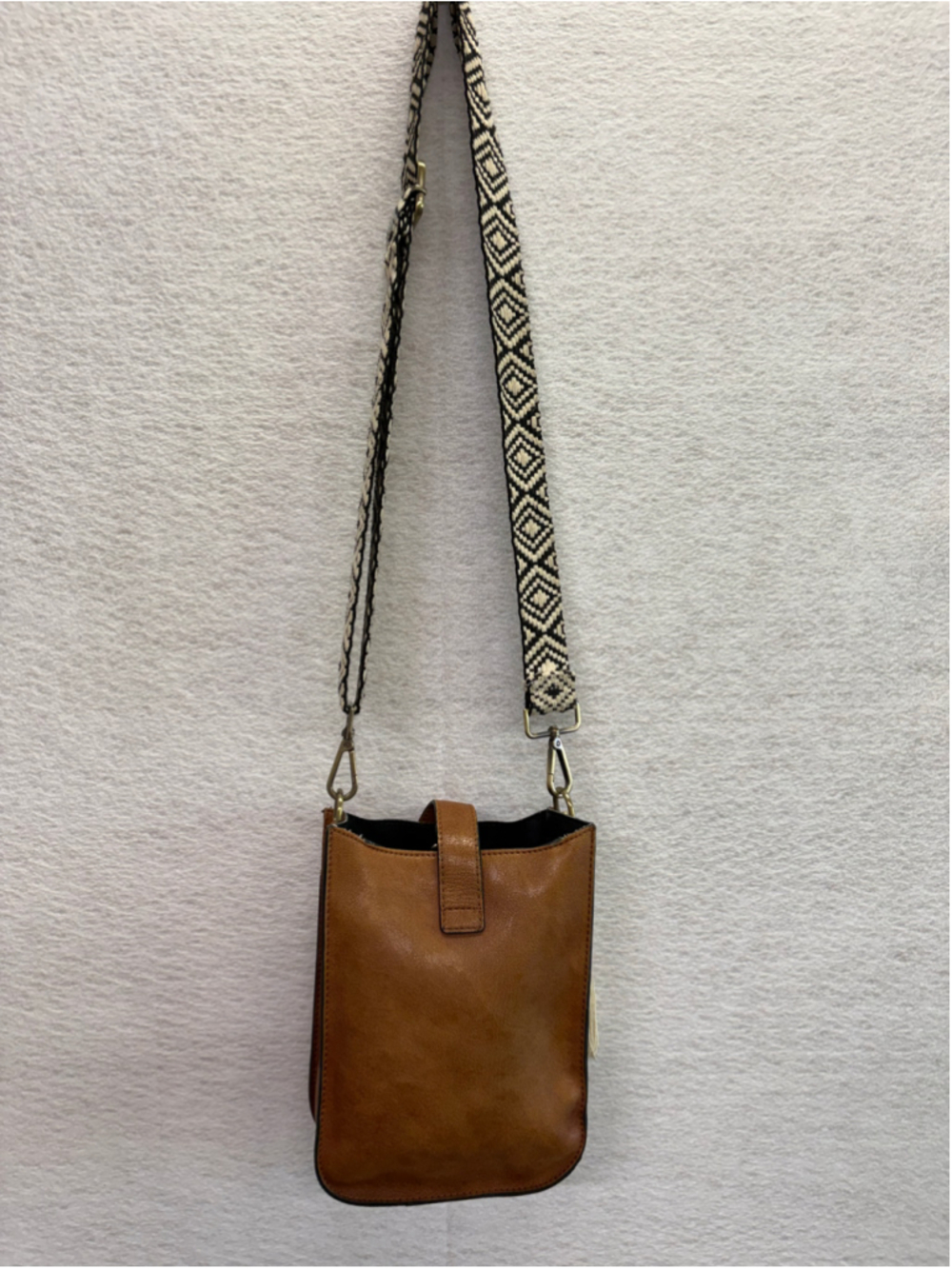 The Sak Brown Crossbody Bag Woven Strap Tassel Boho Small Purse - Picture 4 of 14